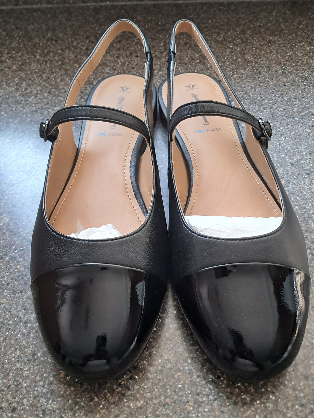 Women's Claire Leather and Patent Cap Toe Slingback Mary Janes| NWB| Size 11